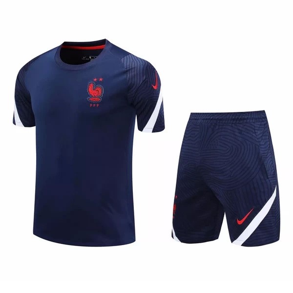 Trainingsshirt Frankreich Komplett Set 2020 Blau Marine